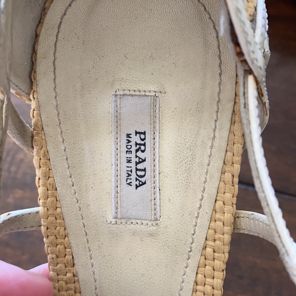 PRADA Wedge Sandals Straw / Raffia - Size 41 - Picture 9 of 16